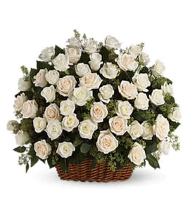 White Rose Basket