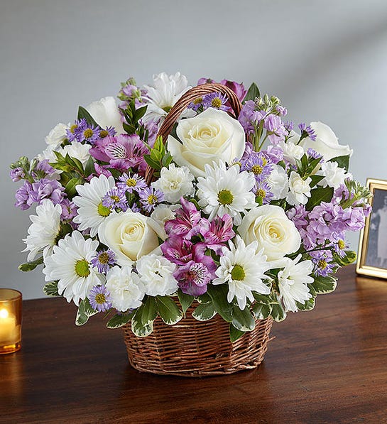 Lavender & White Basket