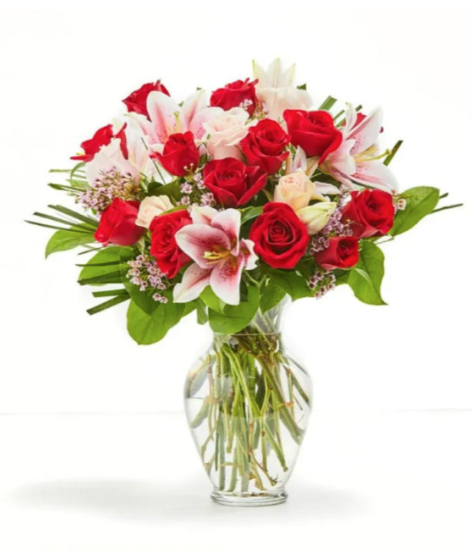 Red Roses and Lilies