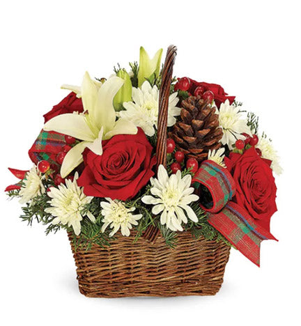 Red Christmas Basket