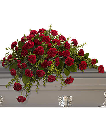 Lovely red Casket Spray