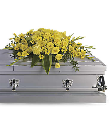 Graceful Yellow Casket Spray